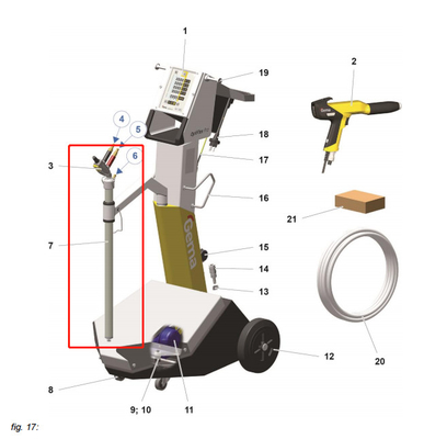 1009679 معدات الطلاء قطع الغيار الوحدة السائلة / الشفط Optiflex Pro B