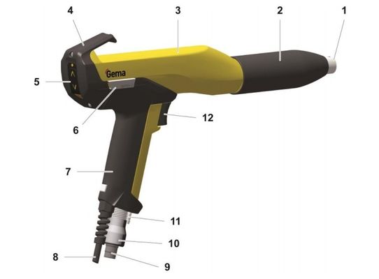 GM03 بندقية يدوية مع شاشة LED عالية الجهد للمعدات اليدوية 2 B