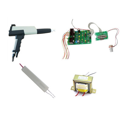 ASG01 PG Grey 4 Components Complete Set 100KV Manual Powder Coating Gun (مجموعة كاملة من أجزاء مسدس طلاء مسحوق يدوي بقوة 100 كيلو فولت)