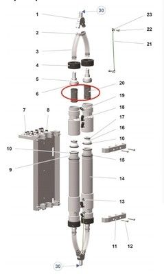 1020805 أسود صمام القابض مسحوق طلاء بندقية أجزاء لجهاز Pp07