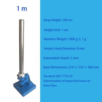 اختبار تأثير فيلم الطلاء / اختبار تأثير مطرقة السقوط - اختبار مقاومة تأثير طلاء الطلاء المعدن (Gb/T 1732)