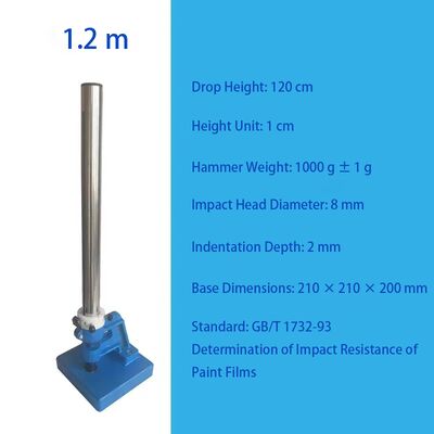 اختبار تأثير فيلم الطلاء / اختبار تأثير مطرقة السقوط - اختبار مقاومة تأثير طلاء الطلاء المعدن (Gb/T 1732)