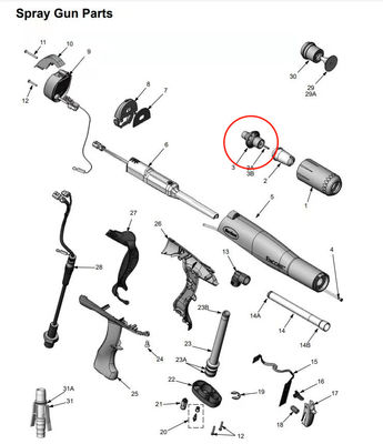 Electrode Assembly Replacement 1083137 For Nordson Encore Manual Spray Gun