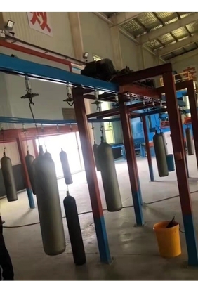 خط طلاء مسحوق كهرباء قوي اسطوانة أكسجين طبية